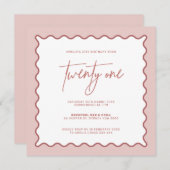 Einladung zum 21. Geburtstag (Vorne/Hinten)