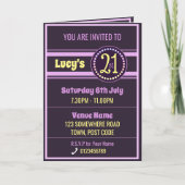 Einladung zum 21. Geburtstag (Vorderseite)