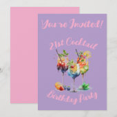 Einladung zum 21. Geburtstag (Vorne/Hinten)