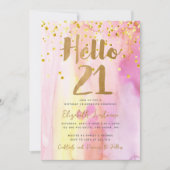 Einladung zum 21. Geburtstag (Vorderseite)