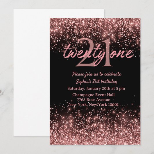 Einladung zum 21. Geburtstag (Vorne/Hinten)