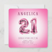 Einladung zum 21. Geburtstag (Vorderseite)