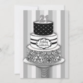 Einladung zum 21. Geburtstag, 3-Tier-Kuchen (Vorderseite)