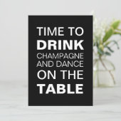 Einladung zum 21. Geburtstag in Weiß und Schwarz (Stehend Vorderseite)