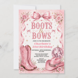 Einladung zum 21. Geburtstag mit Boots & Bows