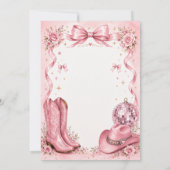 Einladung zum 21. Geburtstag mit Boots & Bows (Rückseite)