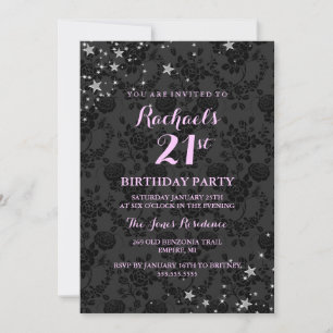 Einladung zum 21. Geburtstag Sparkle Stars