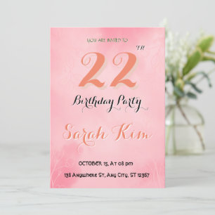 Einladung zum 22. Geburtstag