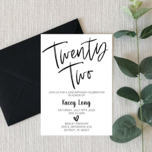 Einladung zum 22. Geburtstag