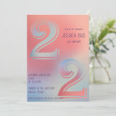 Einladung zum 22. Geburtstag (Stehend Vorderseite)