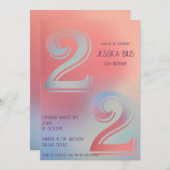 Einladung zum 22. Geburtstag (Vorne/Hinten)