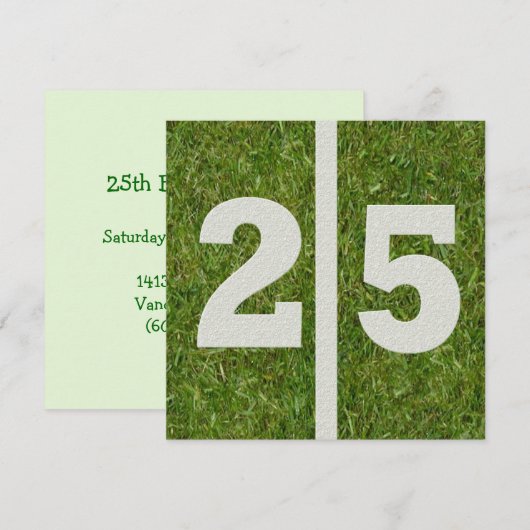 Einladung zum 25. Geburtstag (Vorne/Hinten)