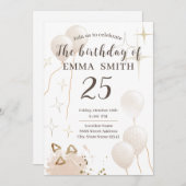 Einladung zum 25. Geburtstag (Vorne/Hinten)