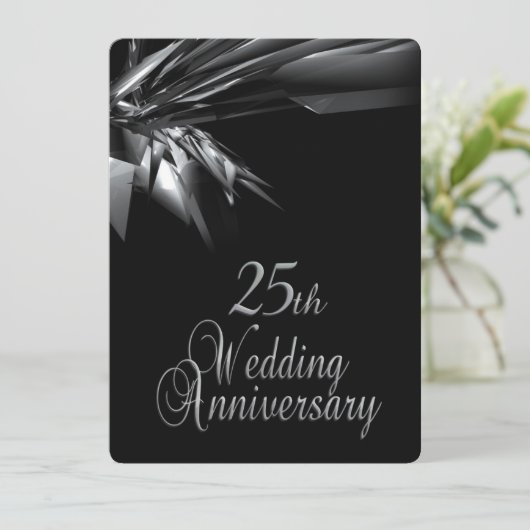 Einladung zum 25. Hochzeitstag (Stehend Vorderseite)
