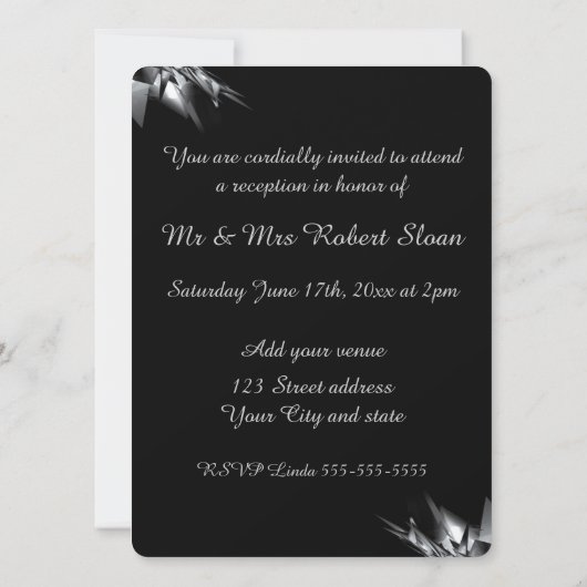 Einladung zum 25. Hochzeitstag (Rückseite)