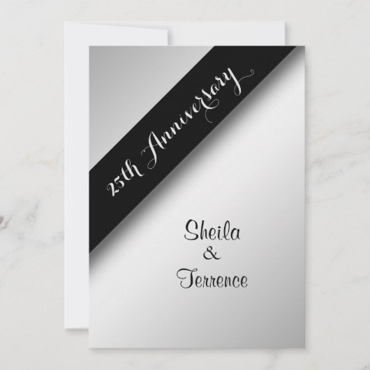Einladung zum 25. Hochzeitstag (Vorderseite)