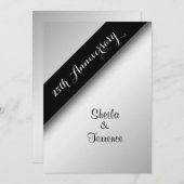 Einladung zum 25. Hochzeitstag (Vorne/Hinten)