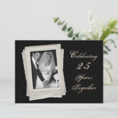 Einladung zum 25. Hochzeitstag - Foto Beilage (Stehend Vorderseite)