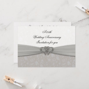 Einladung zum 25. Hochzeitstag in Damask