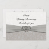Einladung zum 25. Hochzeitstag in Damask (Vorne/Hinten)