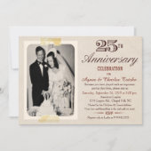 Einladung zum 25. Hochzeitstag - Kundenspezifische (Vorderseite)