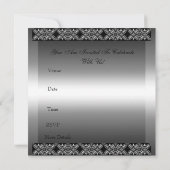 Einladung zum 25. Hochzeitstag Party Silber (Rückseite)