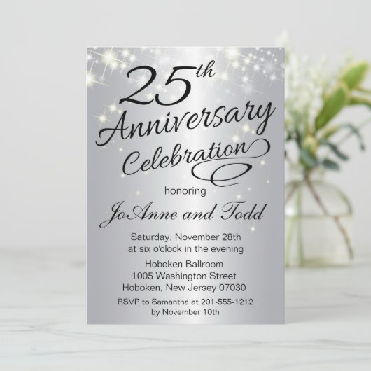 Einladung zum 25. Jahrestag (Stehend Vorderseite)
