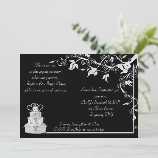 Einladung zum 25. Jahrestag (Stehend Vorderseite)