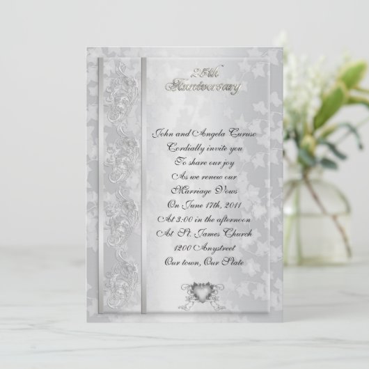 Einladung zum 25. Jahrestag (Stehend Vorderseite)