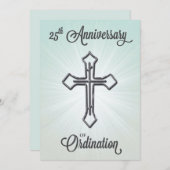Einladung zum 25. Jahrestag der Ordination, Silber (Vorne/Hinten)