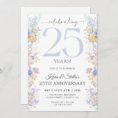 Einladung zum 25-jährigen Blumenanfang mit Foto (Vorne/Hinten)