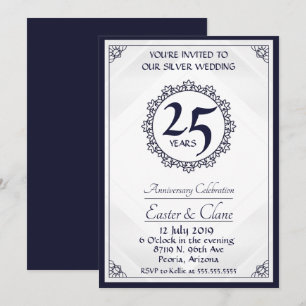 Einladung zum 25-jährigen Jubiläum in Royal Blau