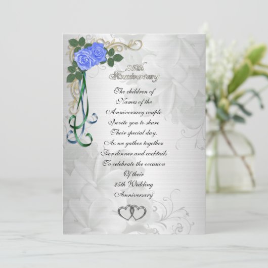 Einladung zum 25. Silver Jubiläum (Stehend Vorderseite)