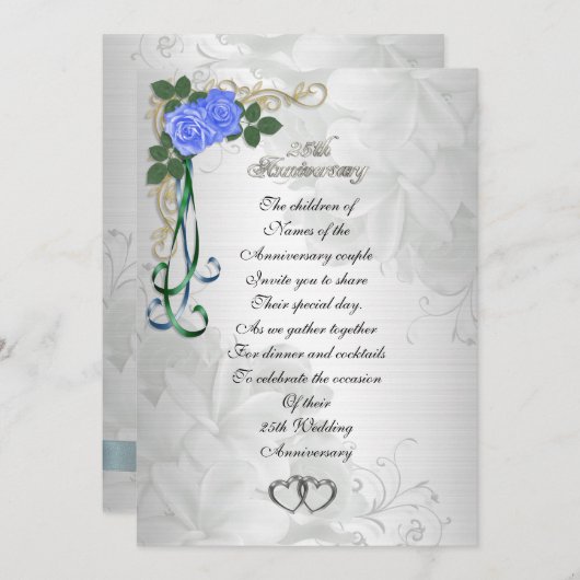 Einladung zum 25. Silver Jubiläum (Vorne/Hinten)