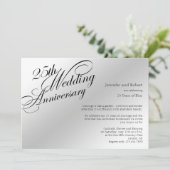 Einladung zum 25. Silver Wedding Jubiläum (Stehend Vorderseite)