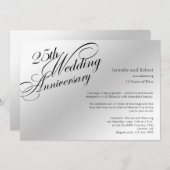 Einladung zum 25. Silver Wedding Jubiläum (Vorne/Hinten)