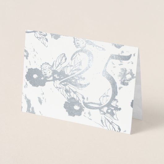 Einladung zum 25. Silver Wedding Jubiläum (Vorderseite)