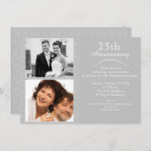Einladung zum 25. Silver Wedding Jubiläum (Vorne/Hinten)