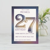 Einladung zum 27. Geburtstag (Stehend Vorderseite)