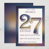 Einladung zum 27. Geburtstag (Vorne/Hinten)