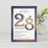 Einladung zum 28. Geburtstag (Stehend Vorderseite)