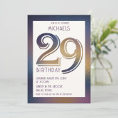 Einladung zum 29. Geburtstag (Stehend Vorderseite)