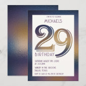 Einladung zum 29. Geburtstag (Vorne/Hinten)