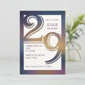 Einladung zum 29. Geburtstag (Stehend Vorderseite)