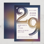 Einladung zum 29. Geburtstag (Vorne/Hinten)