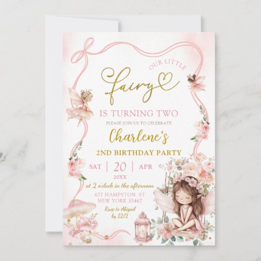 Einladung zum 2. Geburtstag (Vorderseite)