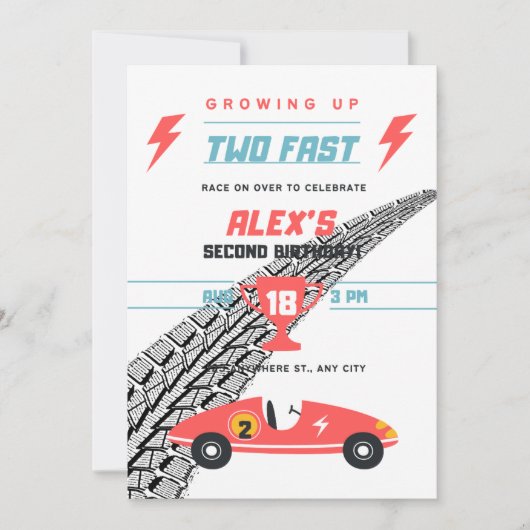 Einladung zum 2. Geburtstag (Vorderseite)