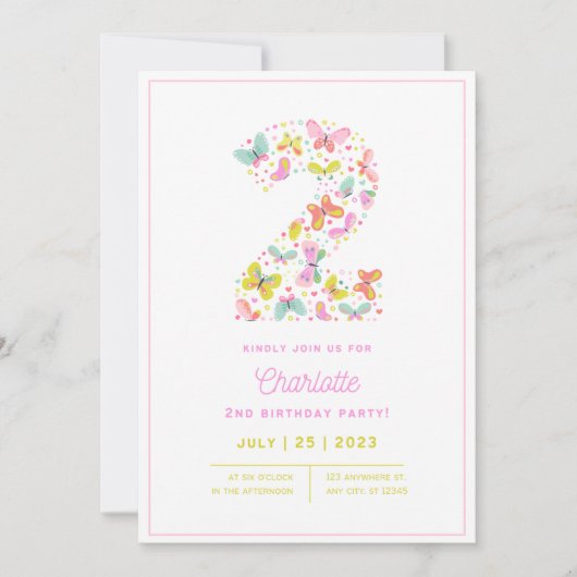 Einladung zum 2. Geburtstag (Vorderseite)