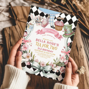 Einladung zum 2. Geburtstag: Alice im Wunderland-B