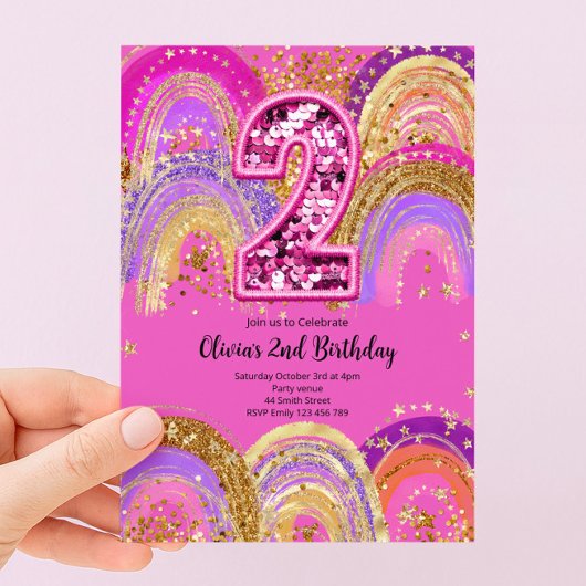 Einladung zum 2. Geburtstag Mädchen